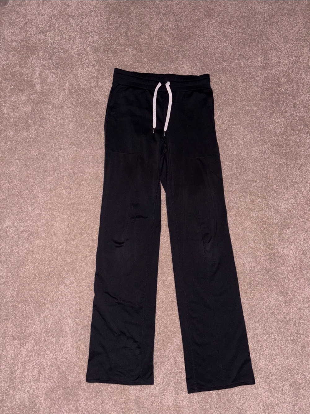 Women Vuori Black Pull-On Knit Lounge Pants with Drawstring